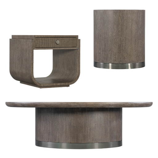 Hooker Furniture Modern Mood Round Coffee Table, Side, and End Table Set