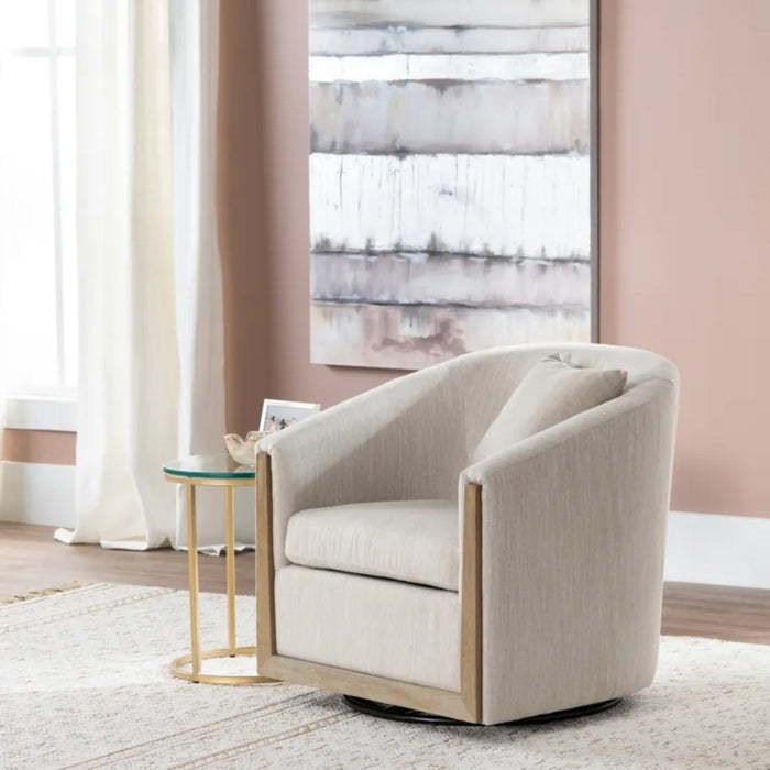 Crestview Collection Accent Chair Bennett Swivel Modern Fabric Accent Armchair Crestview Collection