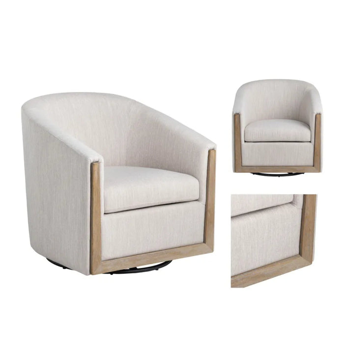 Crestview Collection Accent Chair Bennett Swivel Modern Fabric Accent Armchair Crestview Collection