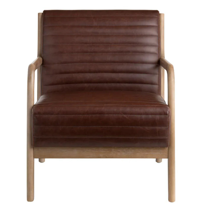 Crestview Collection Accent Chair Foster Modern Rustic Leather Accent Armchair Crestview Collection