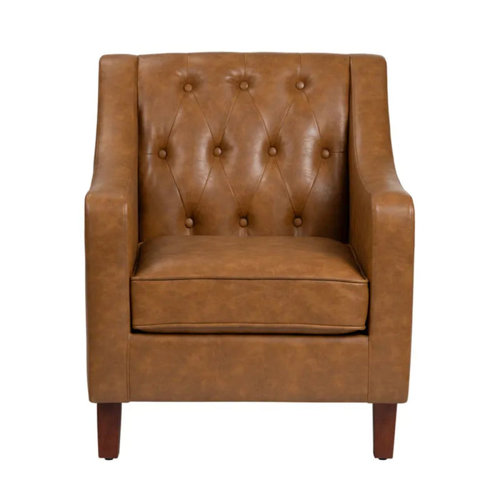 Crestview Collection Accent Chair Harmon Traditional Leather Accent Armchair Crestview Collection