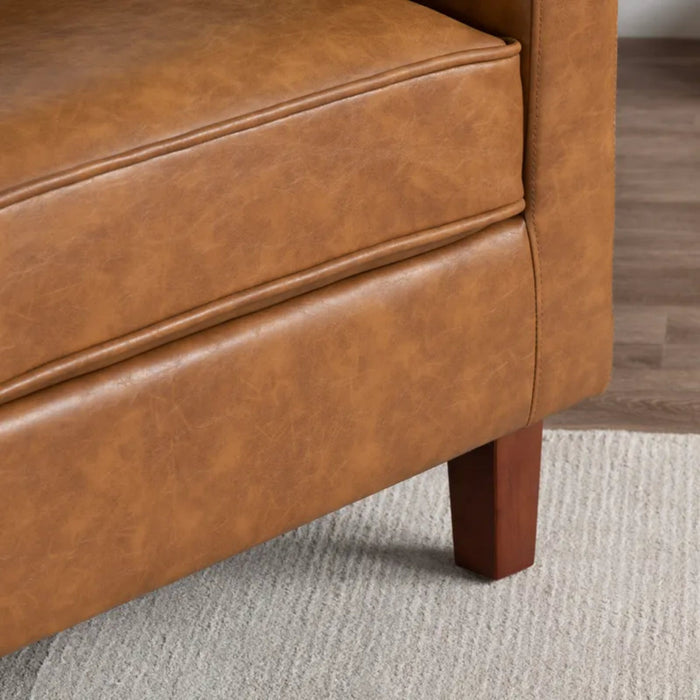 Crestview Collection Accent Chair Harmon Traditional Leather Accent Armchair Crestview Collection