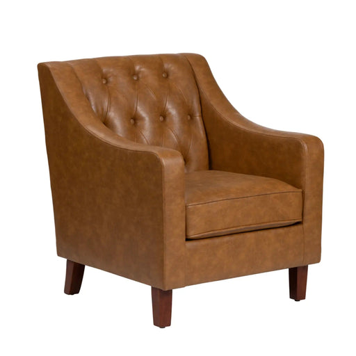 Crestview Collection Accent Chair Harmon Traditional Leather Accent Armchair Crestview Collection