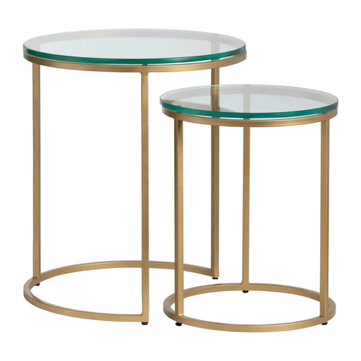 Crestview Collection Accent Table Bassist Round Glass Nesting Accent Table Set Crestview Collection