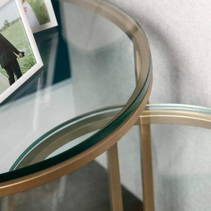 Crestview Collection Accent Table Bassist Round Glass Nesting Accent Table Set Crestview Collection