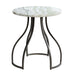 Crestview Collection Accent Table Crestview Collection Aiden Grey Round Marble Accent Table