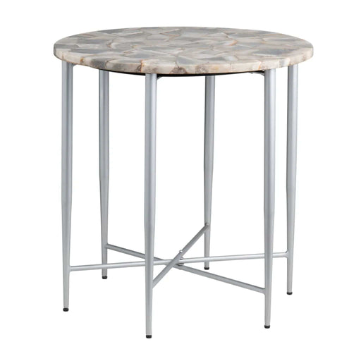 Crestview Collection Accent Table Crestview Collection Aurora Round Agate Side Accent Table