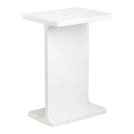 Crestview Collection Accent Table Crestview Collection Beam Rectangle White Marble Accent Table