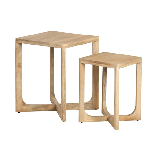 Crestview Collection Accent Table Crestview Collection Braden Square Solid Wood Accent Table Set