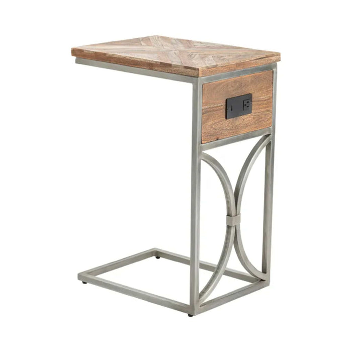 Crestview Collection Accent Table Crestview Collection Coleman Rectangle Wood C-Shaped Accent Table