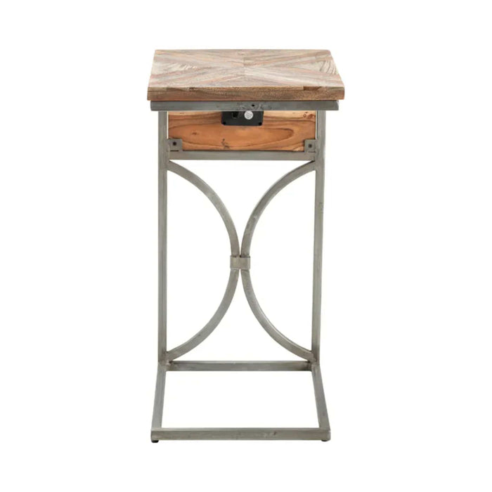 Crestview Collection Accent Table Crestview Collection Coleman Rectangle Wood C-Shaped Accent Table