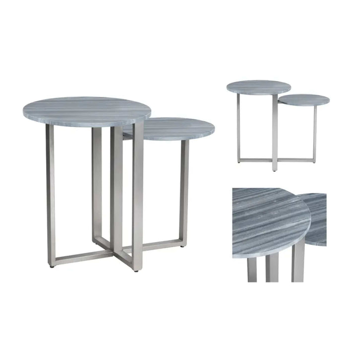 Crestview Collection Accent Table Crestview Collection Halden Grey Marble Accent Table