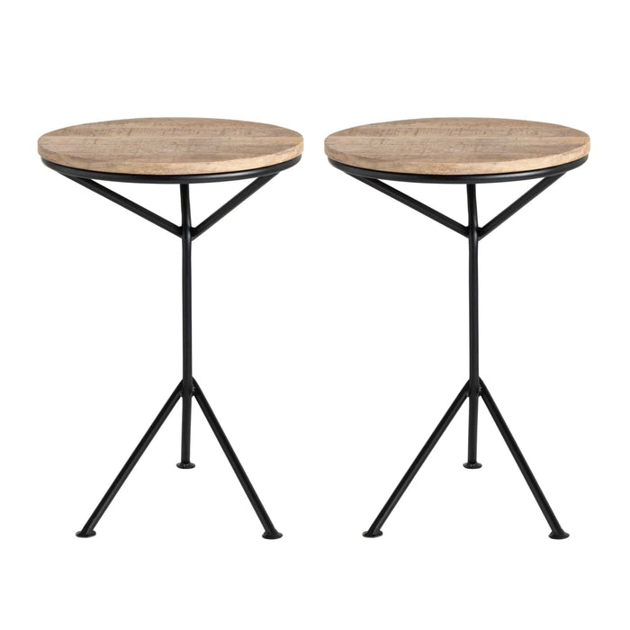 Crestview Collection Accent Table Crestview Collection Hartford Mango Wood Round Accent Table Set