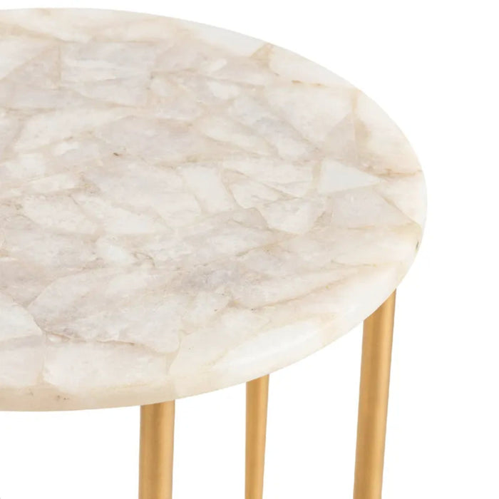 Crestview Collection Accent Table Crestview Collection Katherine Marble Round Accent Table