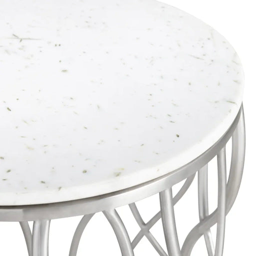 Crestview Collection Accent Table Crestview Collection Luna Round Marble Accent Table