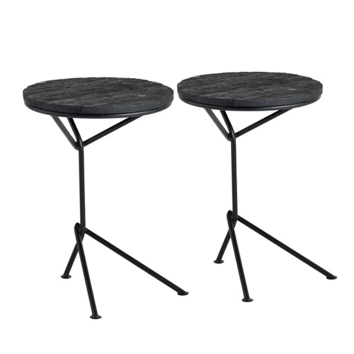 Crestview Collection Accent Table Crestview Collection Obsidian Mango Wood Round Accent Table Set