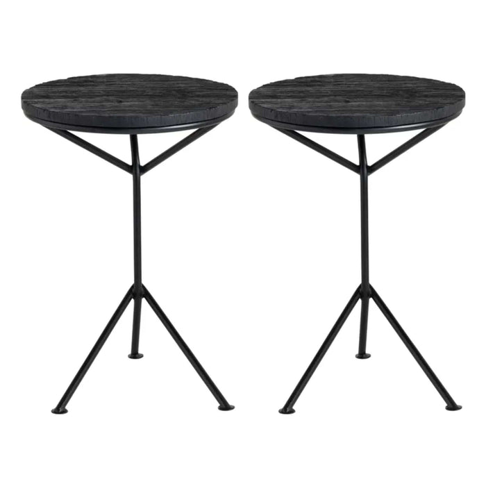 Crestview Collection Accent Table Crestview Collection Obsidian Mango Wood Round Accent Table Set