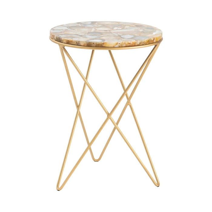 Crestview Collection Accent Table Crestview Collection Olivia Round Agate Accent Table