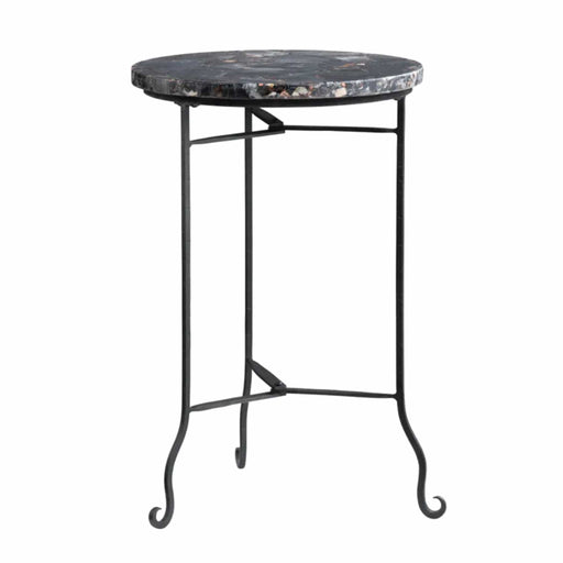 Crestview Collection Accent Table Crestview Collection Pennington Round Petrified Wood Accent Table