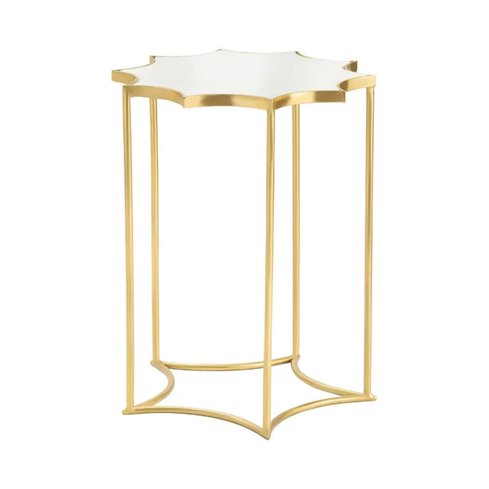 Crestview Collection Accent Table Crestview Collection Robyn Gold Unique Marble Accent Table