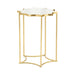 Crestview Collection Accent Table Crestview Collection Robyn Gold Unique Marble Accent Table