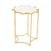 Crestview Collection Accent Table Crestview Collection Robyn Gold Unique Marble Accent Table