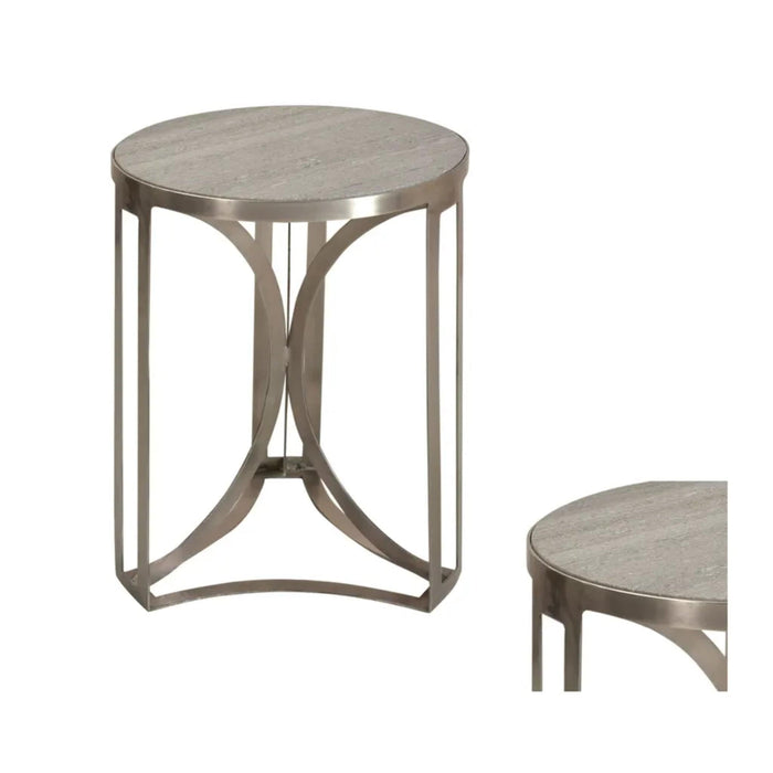 Crestview Collection Accent Table Crestview Collection Shekler Round Marble Accent Table