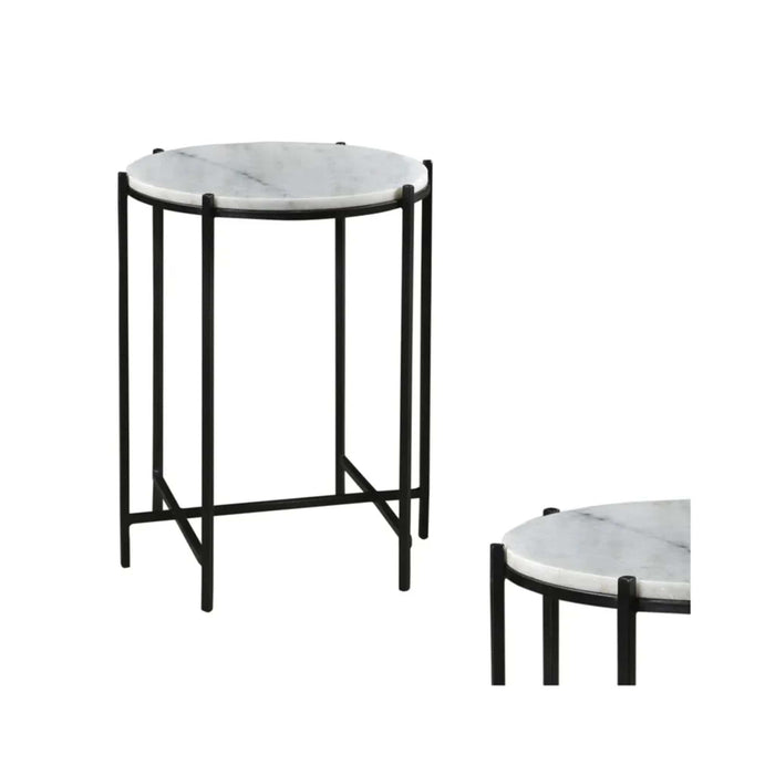 Crestview Collection Accent Table Crestview Collection Talley Round Marble Accent Table