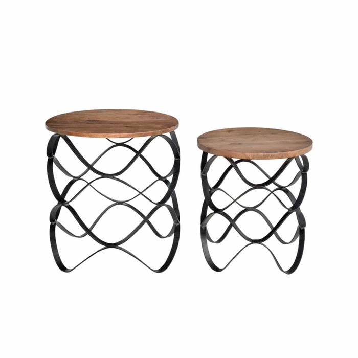 Crestview Collection Accent Table Crestview Collection Townsend Acacia Wood Accent Table Set