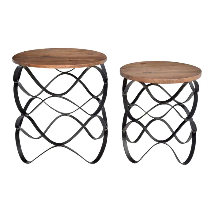 Crestview Collection Accent Table Crestview Collection Townsend Acacia Wood Accent Table Set