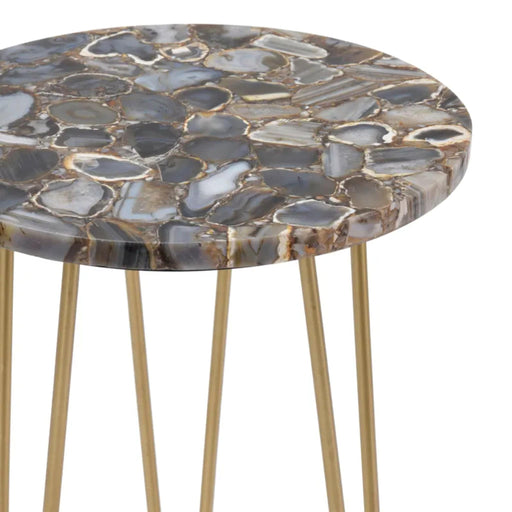 Crestview Collection Accent Table Crestview Collection Westwood Round Agate Accent Table