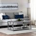 Crestview Collection Coffee Table Bentley Chrome Rectangle Glass Coffee Table Crestview Collection