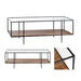 Crestview Collection Coffee Table Bridge Rectangle Glass Storage Coffee Table Crestview Collection