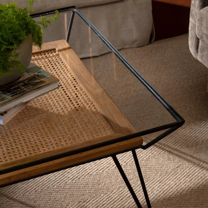 Crestview Collection Coffee Table Burnside Square Storage Glass Coffee Table Crestview Collection