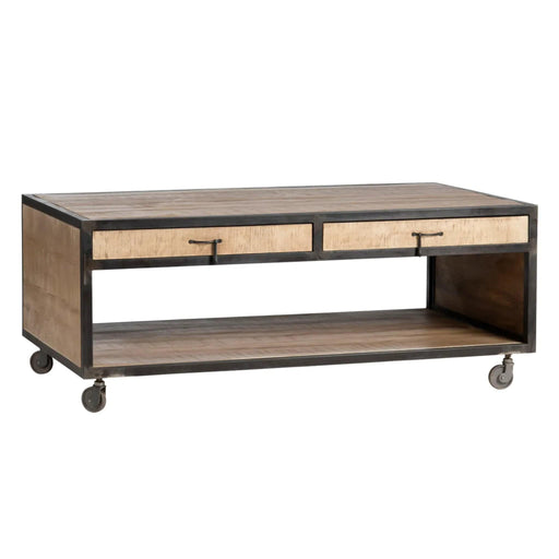 Crestview Collection Coffee Table Campbell 2-Drawer Wood Rustic Coffee Table Crestview Collection