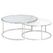 Crestview Collection Coffee Table Crestview Collection Cellini Nested Glass Coffee Table Set