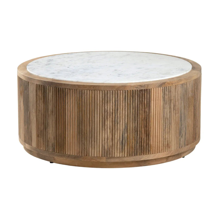 Crestview Collection Coffee Table Crestview Collection Santorini Drum Coffee Table