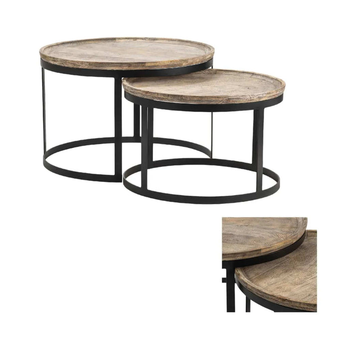 Crestview Collection Coffee Table Crestview Collection Traymore Nesting Wood Coffee Table Set