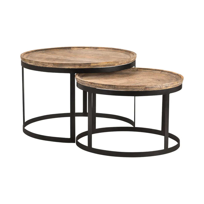 Crestview Collection Coffee Table Crestview Collection Traymore Nesting Wood Coffee Table Set