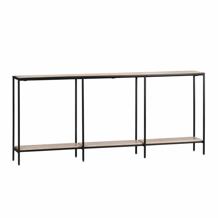 Crestview Collection Console Crosby Travertine Iron Storage Console Table Crestview Collection