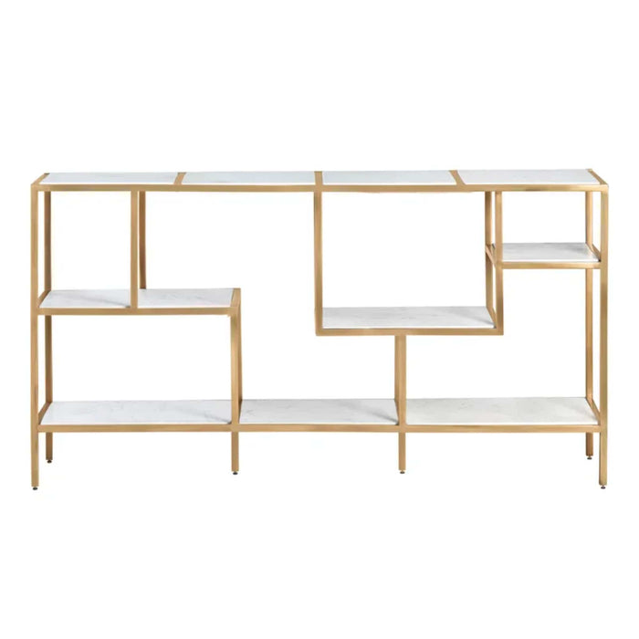 Crestview Collection Console Gatzby Modern Marble Shelf Console Table Crestview Collection