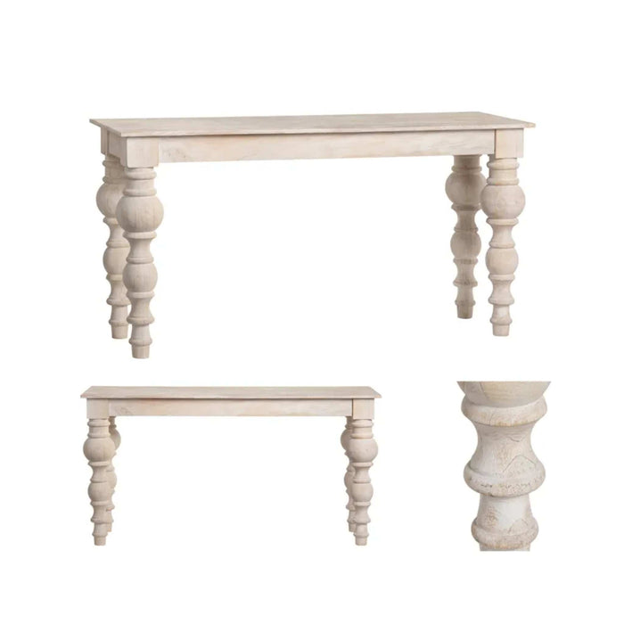 Crestview Collection Console Harvest Wood Antique Turned Leg Console Table Crestview Collection