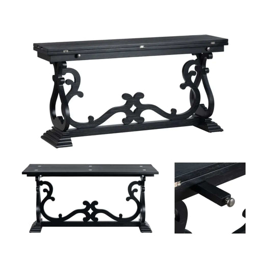 Crestview Collection Console Hawthorne Flip Out Dark Vintage Console Table Crestview Collection