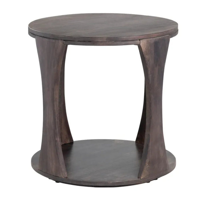 Crestview Collection End Table Bowtie Round Mango Wood Rustic End Table Crestview Collection