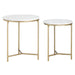 Crestview Collection End Table Crestview Collection Athens Nested Round Marble End Table Set