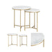 Crestview Collection End Table Crestview Collection Athens Nested Round Marble End Table Set