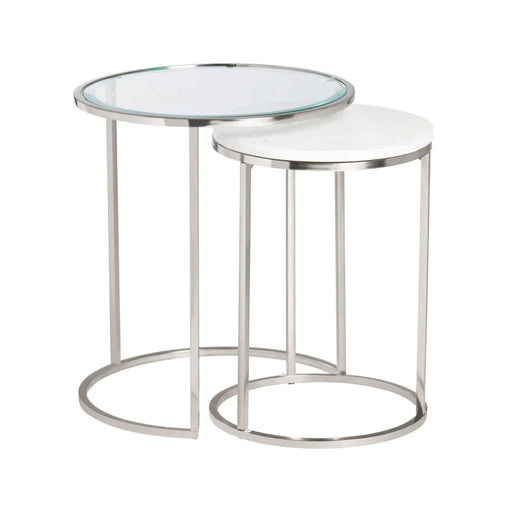 Crestview Collection End Table Crestview Collection Cellini Nested Round Glass End Table Set