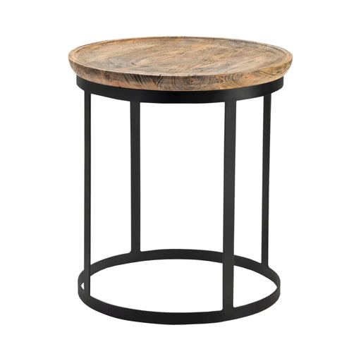 Crestview Collection End Table Crestview Collection Traymore Round Wood Side End Table