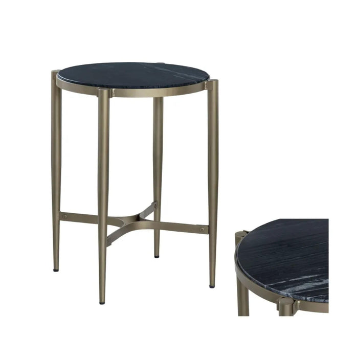 Crestview Collection End Table Crestview Collection Xander Round Marble End Table