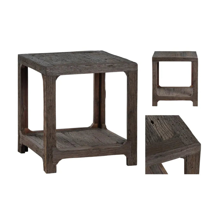 Crestview Collection End Table Hickory Ridge Rustic Reclaimed Wood End Table Crestview Collection